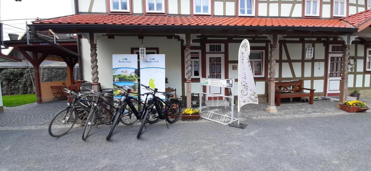 Cafe Im Hof- Bed & Breakfast Streufdorf Buitenkant foto